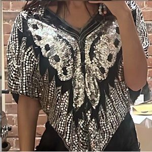 Butterfly Sequin Top
